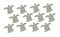 Cast Iron Sea Turtle Handle Drawer Pull Cabinet Knob Beach Decor Set of 12